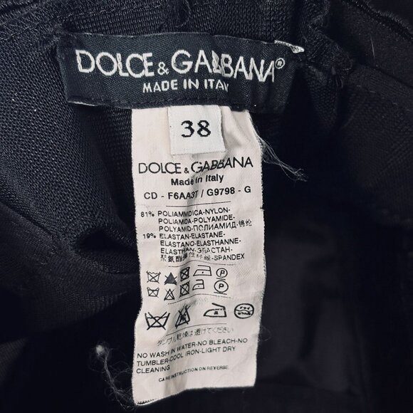Dolce & Gabbana Limited Vintage Line Black Lace Bustier Corset Pencil Dress 38 - Picture 8 of 10